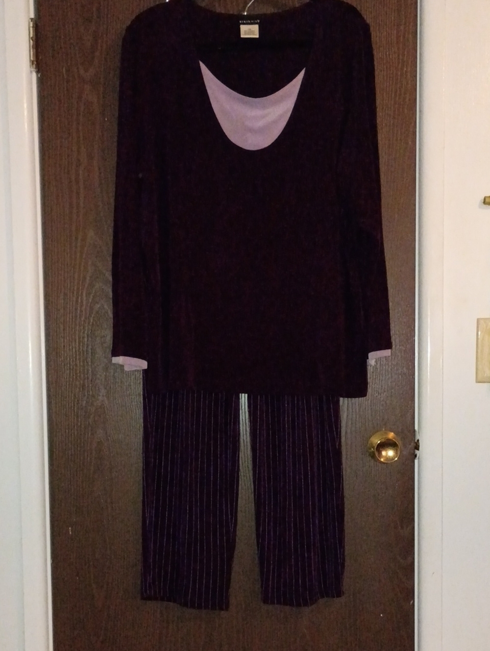Women's Purple Two-Piece Lounge Capris Set - Unbranded - Picture 1 of 3